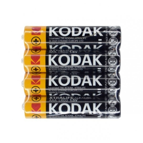 Батарейка ААА, Kodak Extra Life, лужна, Alkaline LR3, 1,5V, 4шт/уп